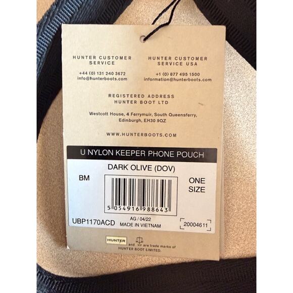 HUNTER Nylon Keeper Phone Pouch – Dark Olive – NWT - Picture 3 of 7